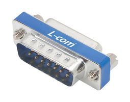 L-COM DGFC15MF D Sub Connector Adapter, Standard D Sub, Plug, 15 Ways, Standard D Sub, Receptacle, 15 Ways