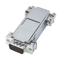 L-COM DIY-HD15CMF D Sub Connector Adapter, High Density D Sub, Plug, 15 Ways, High Density D Sub, Receptacle