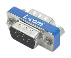 L-COM DMA100MM D Sub Connector Adapter, Standard D Sub, Plug, 9 Ways, High Density D Sub, Plug, 15 Ways