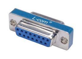 L-COM GCP15F 连接器适配器, D-sub, 标准 D Sub, 插座, 15 路, 标准 D Sub, 插座, 15 路
