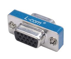 L-COM GCPH15F 连接器适配器, D-sub, 高密度 D Sub, 插座, 15 路, 高密度 D Sub, 插座, 15 路