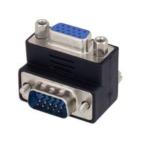 L-COM VGC00001 D Sub Connector Adapter, Standard D Sub, Receptacle, 15 Ways, Standard D Sub, Plug, 15 Ways