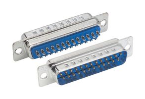 L-COM SD25P-TRAY D Sub Connector, Standard, Plug, 25 Contacts, DB, Solder Cup