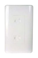 L-COM MWP402K-WT 面板, 4.7英寸 x 2.8英寸, 模块化墙板, RJ45连接器, 2, ABS(丙烯腈 - 丁二烯 - 苯乙烯)主体, 白色, MWP40 Series
