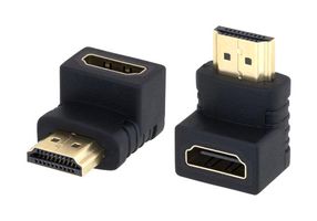 L-COM VHC00004 连接器适配器, 直角, HDMI A型, 19 路, 插头, HDMI A型, 19 路, 插座