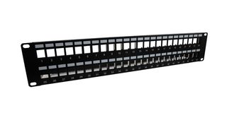 L-COM PR35-48SKS-CM Patch Panel, Patch Panel, 48 Ports, 2U