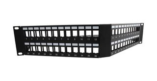 L-COM PR35V48KS-CM Patch Panel, V-Rack, RJ45, 48 Ports, 2U
