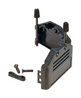 L-COM SD121-25 D Sub Backshell, Hinged, SD121 Series, DB, 180°, PP (Polypropylene) Body