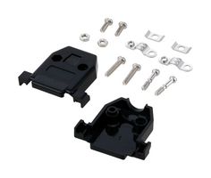 L-COM SDC15B 连接器后壳, D Sub, 黑色, DA, 180°, 塑料主体