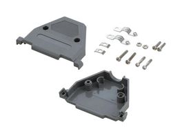 L-COM SDC37G 连接器后壳, D Sub, 灰色, DC, 180°, 塑料主体