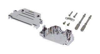 L-COM SDRS25HOT 连接器后壳, D Sub, DB, 180°, 金属化塑料主体