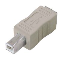 L-COM UAD027MF USB适配器, USB B 插头, USB B 插座, 黄铜