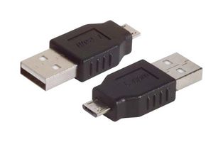 L-COM UAD031MM USB适配器, USB A 插头, Micro USB B5型插头, 黄铜