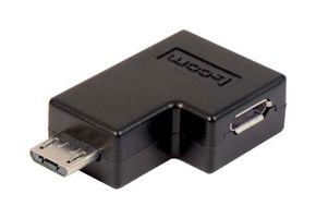L-COM UAD2.0MICB-1 USB Adapter, Micro USB Type B Plug, Micro USB Type B Receptacle