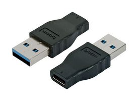 L-COM UAD31AMCF USB适配器, USB C 插座, USB A 插头, USB 3.1