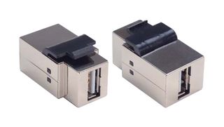 L-COM UADKEY-AA USB适配器, Keystone, USB A 插座, USB A 插座, USB 2.0