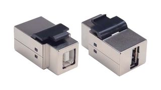 L-COM UADKEY-BA USB Adapter, Panel, USB Type B Receptacle, USB Type A Receptacle, USB 2.0