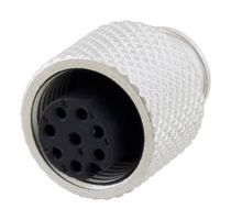 L-COM M128AF-MLD 传感器连接器, M12, 母, 8路, 焊接插座, 直形线缆安装
