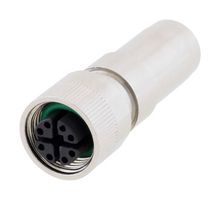L-COM M128XF-MLD 传感器连接器, M12, 母, 8路, 焊接插座, 直形线缆安装