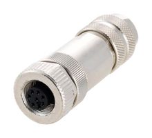 L-COM M12FT8AFS 传感器连接器, M12, 母, 8路, 螺丝插座, 直形线缆安装