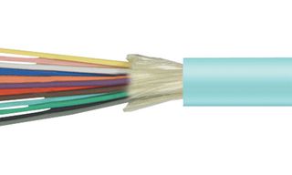 L-COM FOB501D12-M 光纤电缆, 多模, 50µm / 125µm, 12 光纤, 6.2 mm, 3.3 ft, 1 m