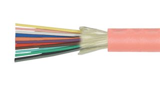 L-COM FOB625D12-M 光纤电缆, 多模, 62.5µm / 125µm, 12 光纤, 6 mm, 3.3 ft, 1 m