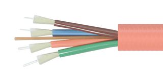 L-COM FOBOM1IB4-M 光纤电缆, 多模, 62.5µm / 125µm, 4 光纤, 2 mm, 3.3 ft, 1 m