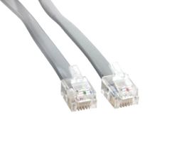 AMPHENOL CABLES ON DEMAND MP-5FRJ12STWS-002 以太网线缆, Cat5e, Cat6, Cat6a, RJ12插头至RJ12插头, 银灰色, 610 mm, 2 ft