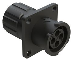 AMPHENOL SINE/TUCHEL FLS010N4SHEC03 圆形连接器, Standard Circular Connector, ecomate Aquarius Fathom Lock Series, 墙壁安装插座, 4 触点, 压接插座-无触芯