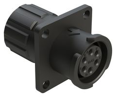 AMPHENOL SINE/TUCHEL FLS010N6SHEC03 圆形连接器, Standard Circular Connector, ecomate Aquarius Fathom Lock Series, 墙壁安装插座, 6 触点, 压接插座-无触芯