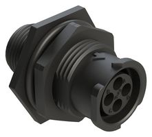 AMPHENOL SINE/TUCHEL FLS710N4S03 圆形连接器, Standard Circular Connector, ecomate Aquarius Fathom Lock Series, 锁紧螺母插座, 4 触点, 压接插座-无触芯