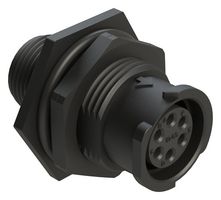 AMPHENOL SINE/TUCHEL FLS710N6S03 圆形连接器, Standard Circular Connector, ecomate Aquarius Fathom Lock Series, 锁紧螺母插座, 6 触点, 压接插座-无触芯