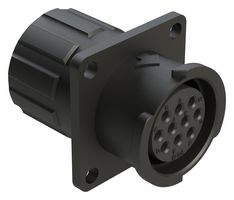 AMPHENOL SINE/TUCHEL FLS012N10SHEC03 圆形连接器, Standard Circular Connector, ecomate Aquarius Fathom Lock Series, 墙壁安装插座, 10 触点, 压接插座-无触芯