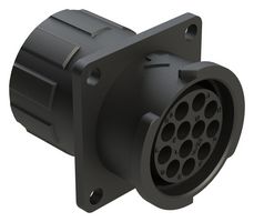 AMPHENOL SINE/TUCHEL FLS014N12SHEC03 圆形连接器, Standard Circular Connector, ecomate Aquarius Fathom Lock Series, 墙壁安装插座, 12 触点, 压接插座-无触芯