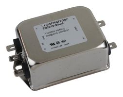 SCHAFFNER - TE CONNECTIVITY FN20102006 Power Line Filter, Chassis, General Purpose, 250 VAC, 20 A, Single Phase, 1 Stage, Chassis Mount