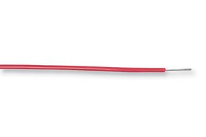 BRAND REX SPC00440A001 25M Wire, Solid, Equipment, PTFE, Red, 26 AWG, Solid, 82 ft