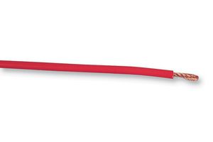 STAUBLI 60.7033-22 RED 5M 线缆, 绞合, Flexivolt® 2V/HK, 高柔性, PVC(聚氯乙烯), 红色, 14 AWG, 651 x 0.07mm, 16 ft