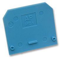 WEIDMULLER 029448 AP 端 / 中间板, 用于模块化端子, 蓝色