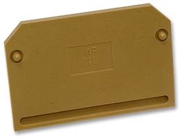 WEIDMULLER 019132 AP (SAKS3) End Plate / Partition, for Use with SAKS1 and SAKS3 Fuse Terminals, Brown