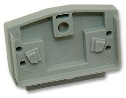 WAGO 264-368 End / Intermediate Plate, for Use with Miniature Through Terminal Blocks for DIN 35 Rail, Grey