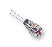 ARCOLECTRIC / BULGIN LIMITED DX1116/RD 发光二极管指示器 面板安装, 红色, 2 VDC, 6.1 mm, 30 mA, 2.5 mcd, 无评级