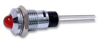 CML INNOVATIVE TECHNOLOGIES 19040020 发光二极管指示器 面板安装, 缎面镀铬面板, 红色, 2 VDC, 8 mm, 20 mA, 80 mcd, IP40