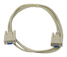 VIDEK 4063-5 Computer Cable, Null Modem, D Sub Mini Socket, D Sub Mini Socket, 16.4ft, 5m, White