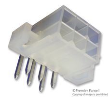 MOLEX 39-29-1068 引脚针座, 电源, 线至板, 4.2 mm, 2 排, 6 触点, 通孔直角, Mini-Fit Jr. 5569