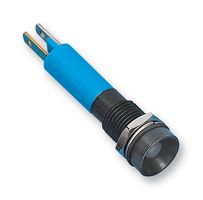 CML INNOVATIVE TECHNOLOGIES 19031257 发光二极管指示器 面板安装, 黑铬挡板, 蓝色, 12 VDC, 6 mm, 18 mA, 36 mcd, IP40