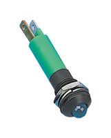 CML INNOVATIVE TECHNOLOGIES 190A1351 发光二极管指示器 面板安装, 黑铬挡板, 绿色, 24 V, 8 mm, 17 mA, 40 mcd, IP67