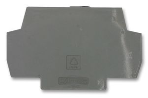 WAGO 859-525. 端 / 中间板, 用于光耦合器端子块, 灰色