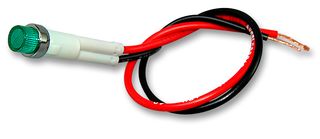 ARCOLECTRIC / BULGIN LIMITED L295100LAF 发光二极管指示器 面板安装, 绿色, 24 VDC, 8 mm, 20 mA, 无评级