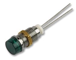 ARCOLECTRIC / BULGIN LIMITED W104100LAF 发光二极管指示器 面板安装, 绿色, 2 VDC, 6.3 mm, 20 mA, 无评级