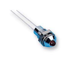 MULTICOMP PRO MC19020003 LED Panel Mount Indicator, Red, 2.6 VDC, 6 mm, 45 mA, 17.5 mcd, Not Rated